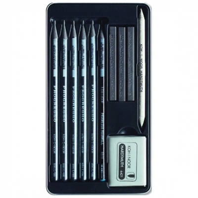 Set mini Gioconda schite, cutie metal, 11 piese/set Koh-I-Noor