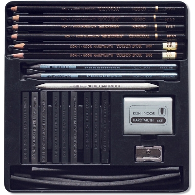 Set mediu Gioconda, cutie metal, 23 piese/set Koh-I-Noor