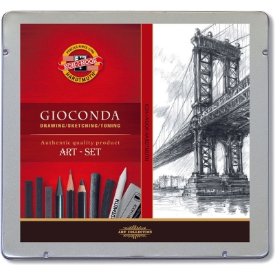 Set mediu Gioconda, cutie metal, 23 piese/set Koh-I-Noor