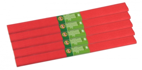 Hartie creponata 200 x 50 cm, culoare rosu, 10 buc/set Koh-I-Noor
