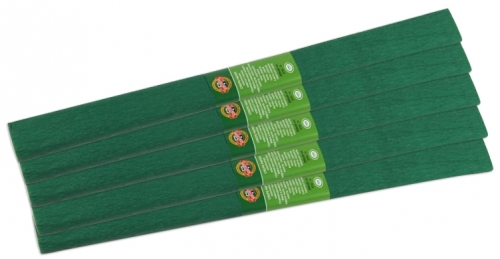 Hartie creponata 200 x 50 cm, culoare verde, 10 buc/set Koh-I-Noor