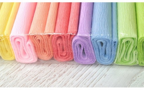 Hartie creponata 10 culori/set, culori pastel Koh-I-Noor 