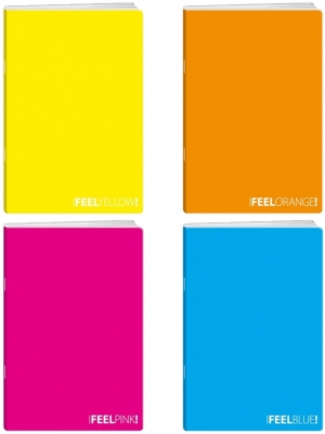 Caiet A4, FEEL PP, velin, 42 file, diverse culori, Koh-I-Noor