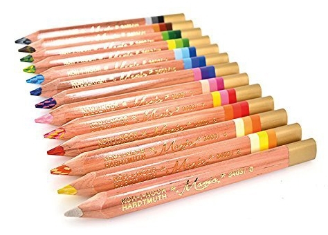 Creioane colorate natur triunghiulare Magic Jumbo 12 culori/set Koh-I-Noor
