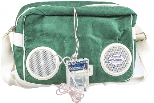 Geanta verde cu difuzoare Classic G-Force Fydelity