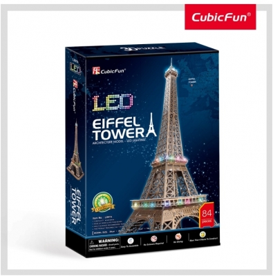 Puzzle 3D Led Turnul Eiffel 82 Piese Cubicfun