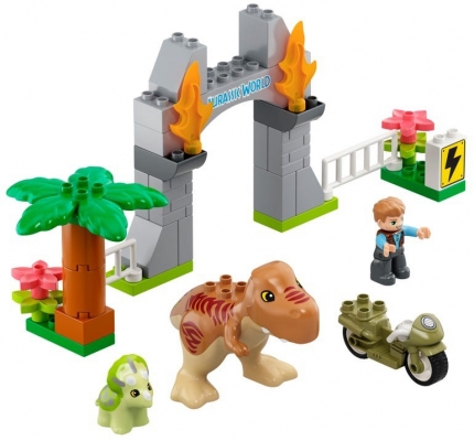 Evadarea dinozaurilor T-Rex si Triceratops 10939 LEGO Duplo 