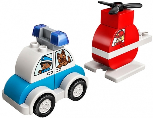 Elicopter de pompieri si masina de politie 10957 LEGO Duplo 