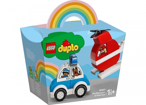 Elicopter de pompieri si masina de politie 10957 LEGO Duplo 