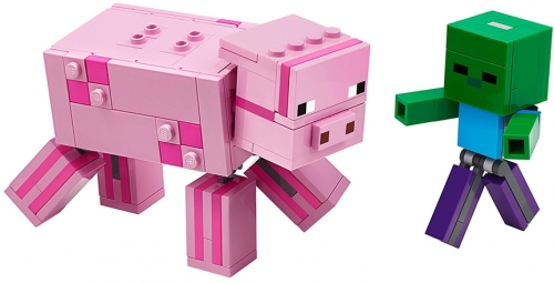Porc cu Bebelus zombi 21157 LEGO Minecraft