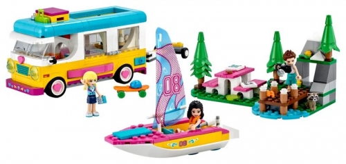 Furgoneta de camping si barca cu panze 41681 LEGO Friends