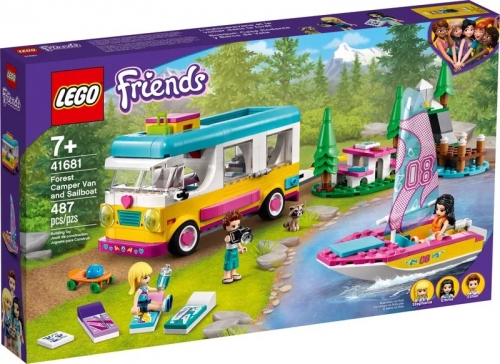 Furgoneta de camping si barca cu panze 41681 LEGO Friends