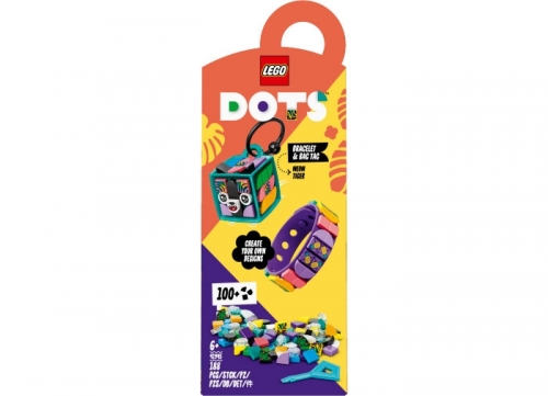 Bratara si talisman Pisica neon 41945 LEGO Dots 