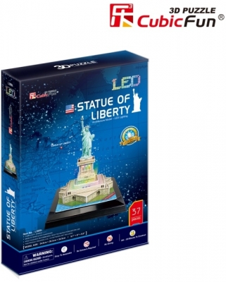 Puzzle 3D Led Statuia Libertatii 37 Piese Cubicfun
