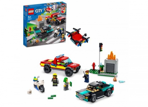 Salvarea de incendiu si urmarirea politiei 60319 LEGO City 