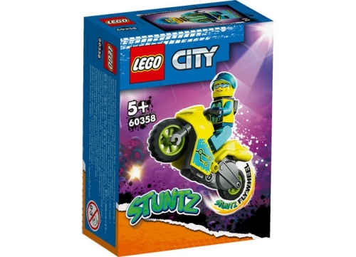 Motocicleta de cascadorie cibernetica 60358 LEGO City 