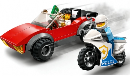 Politist pe motocicleta in urmarirea unei masini 60392 LEGO City 