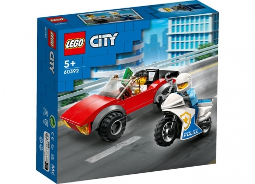 Politist pe motocicleta in urmarirea unei masini 60392 LEGO City 
