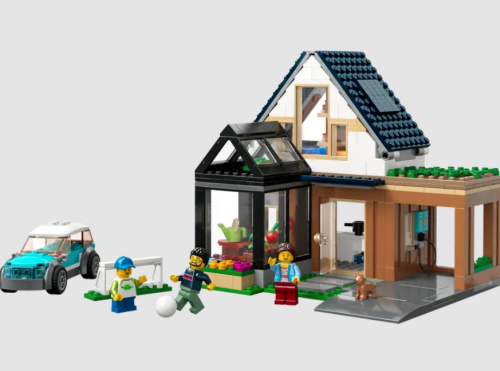 Casa familiei si masina electrica 60398 LEGO City