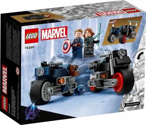 Motocicleta lui Black Widow si a Captain America 76260 LEGO Marvel