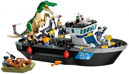Evadarea cu barca a dinozaurului Baroyonyx 76942 LEGO Jurassic World 