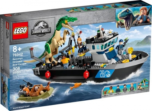 Evadarea cu barca a dinozaurului Baroyonyx 76942 LEGO Jurassic World 