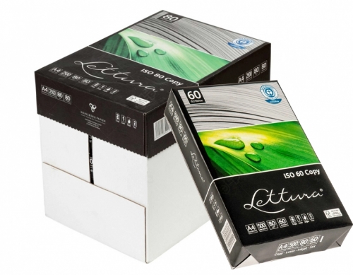 Hartie copiator reciclata A4, 80 g, 500 coli/top, 5 topuri/cutie Lettura
