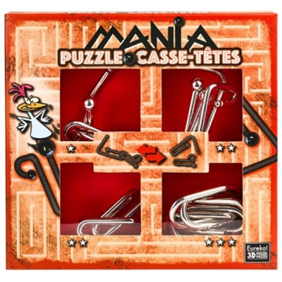 Set de 4 puzzle-uri 3D Mania Casse Tetes Red Eureka! 