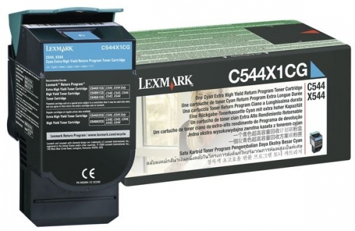 Cartus Toner Cyan Return C544X1Cg 4K Original Lexmark C544N