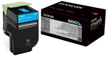 Cartus Toner Cyan Nr.800X2 80C0X20 4K Original Lexmark Cx510De