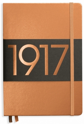 Caiet cu elastic A5, 125 file, punctat, Metallic Leuchtturm1917 