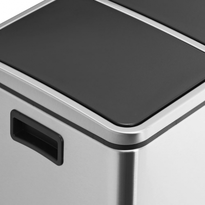 Cos de gunoi 60 litri, 2 x 30 L, silver Songmics 