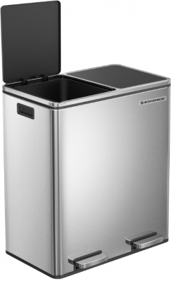 Cos de gunoi 60 litri, 2 x 30 L, silver Songmics 