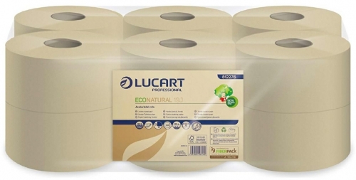 Hartie igienica, Jumbo Econatural, 19J, 12 role/bax, 812276, Lucart