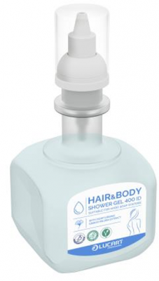 Gel de dus Lucart, pentru par si corp, Hair&Body, 400 ML