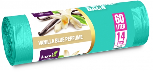 Saci menaj cu urechi Luxia, HDLD, vanilla blue 60L, 14buc/rola