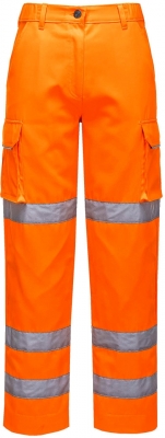 Pantaloni Hi-Vis, pentru femei, portocaliu, regular, PW3, Portwest