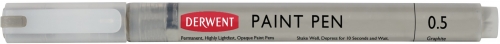 Liner Professional, 0.5 mm, pentru suprafete multiple, 5 buc/set, culori mate, nuante alb-negru, Derwent