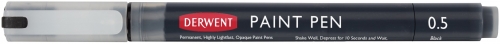 Liner Professional, 0.5 mm, pentru suprafete multiple, 5 buc/set, culori mate, nuante alb-negru, Derwent