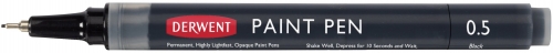 Liner Professional, 0.5 mm, pentru suprafete multiple, 5 buc/set, culori mate, nuante alb-negru, Derwent