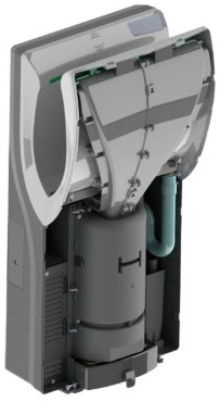Uscator de maini vertical cu actionare senzor, din plastic negru, Dualflow Plus Mediclinics