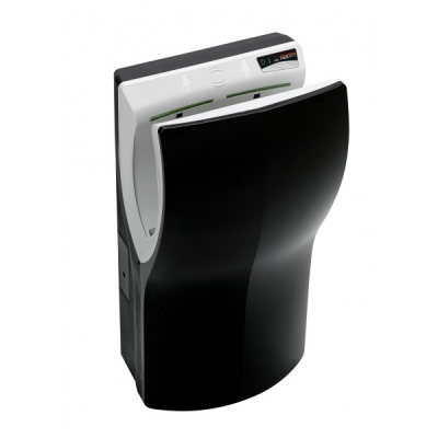 Uscator de maini vertical cu actionare senzor, din plastic negru, Dualflow Plus Mediclinics