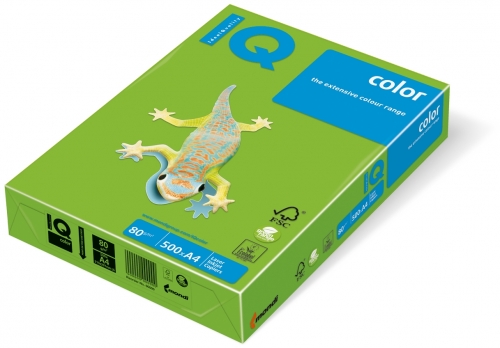 Hartie copiator IQ color intens A4 spring green 80 g/mp, 500 coli/top