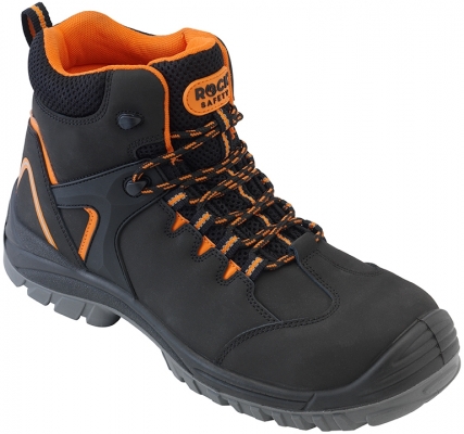 Bocanci de protectie S3, SRC, negru / portocaliu / gri, Master, Rock Safety 