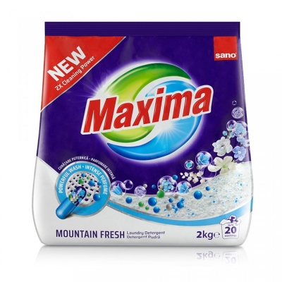 Detergent pudra Sano Maxima, Mountain Fresh, 20 spalari, 2KG