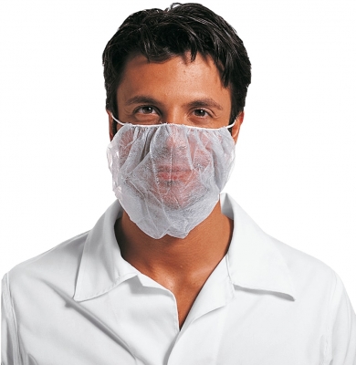 Protectie barba, polifilm, unica folosinta, alb, 100 buc/set, Sir Safety