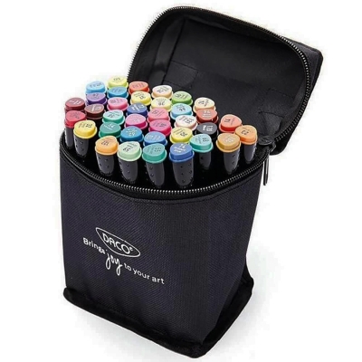 Markere cu 2 capete 1 mm/7 mm Art Duet 36 buc/set Daco