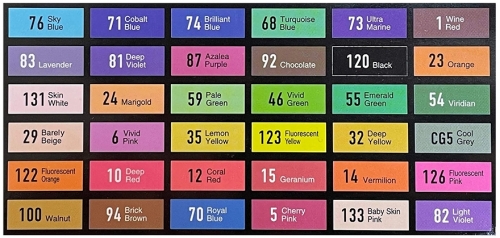 Markere cu 2 capete 1 mm/7 mm Art Duet 36 buc/set Daco