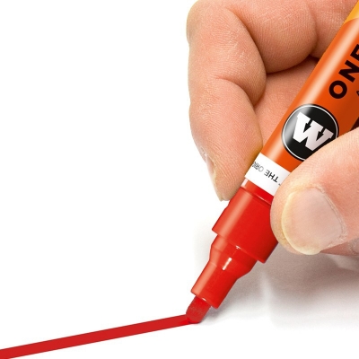 Marker cu vopsea acrilica, varf rotund, 4 mm, ONE4ALL 227HS Neon 6 culori/set Molotow