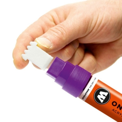 Marker cu vopsea acrilica, varf High-Flow, 15 mm, 627HS Basic 2, 6 culori/set Molotow